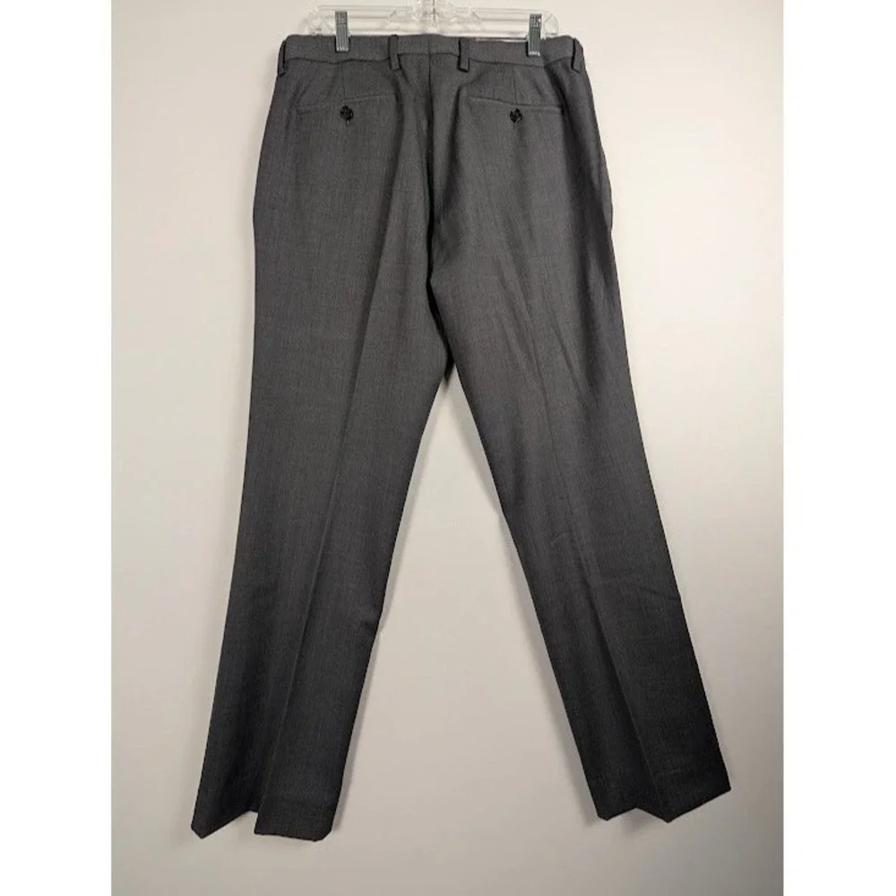 BANANA REPUBLIC Modern Slim Fit Dress Pants Mens 34x32 (Fits 35x31) Gray Wool